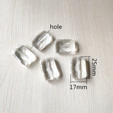 210pcs Clear Acrylic Faceted Rectangle Beads for Jewelry DIY