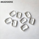 210pcs Clear Acrylic Faceted Rectangle Beads for Jewelry DIY