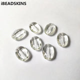205pcs Clear Acrylic Oval Beads for Jewelry Making