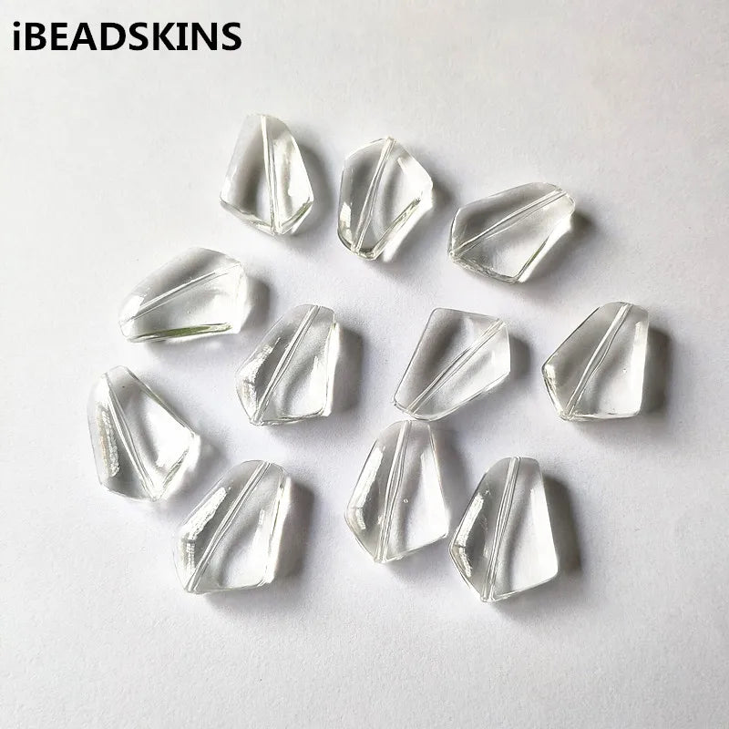 Clear Acrylic Irregular Shape Beads 25x18mm 250pcs for DIY Jewelry