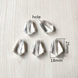 Clear Acrylic Irregular Shape Beads 25x18mm 250pcs for DIY Jewelry