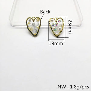 Heart Charm for Necklace, Earrings, Accessories - 25x19mm