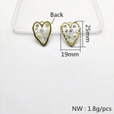 Heart Charm for Necklace, Earrings, Accessories - 25x19mm
