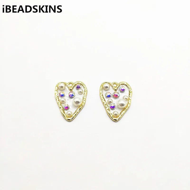 Heart Charm for Necklace, Earrings, Accessories - 25x19mm