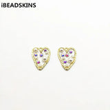 Heart Charm for Necklace, Earrings, Accessories - 25x19mm