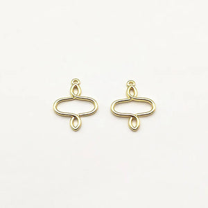 25x20mm 100pcs Zinc Alloy Oval Charm for Earrings DIY