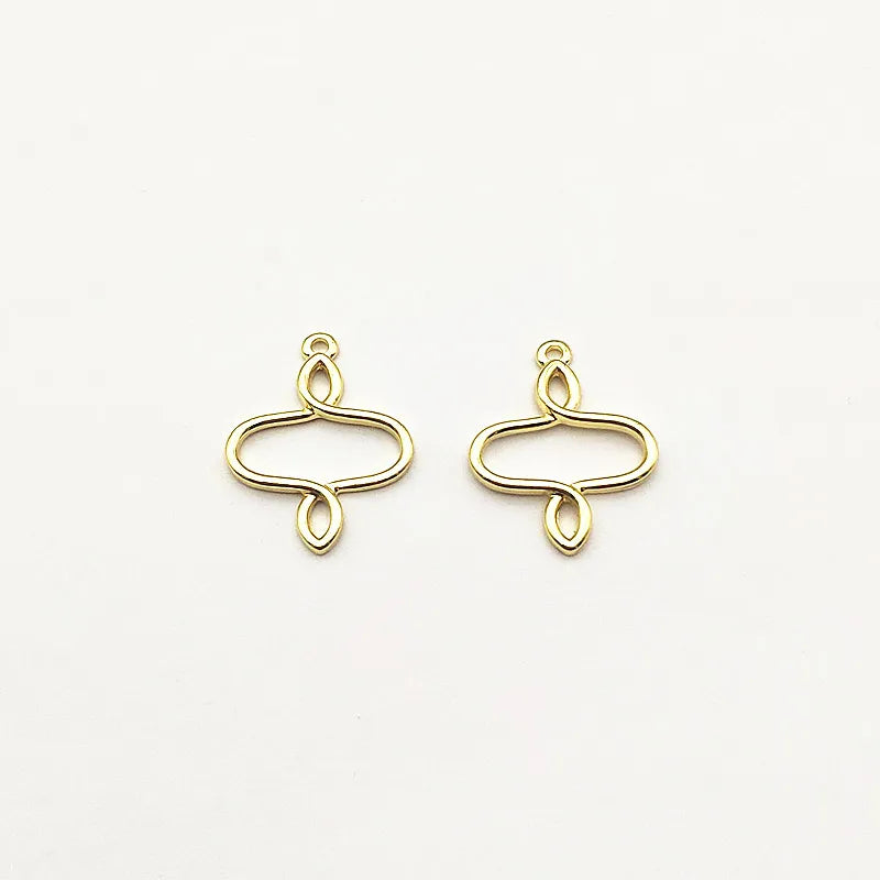 25x20mm 100pcs Zinc Alloy Oval Charm for Earrings DIY