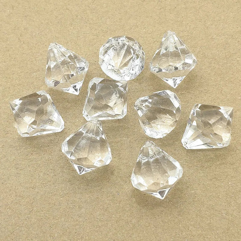 110pcs Clear Faceted Rhombus Beads for DIY Jewelry Making