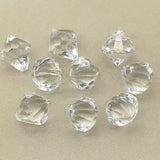 110pcs Clear Faceted Rhombus Beads for DIY Jewelry Making