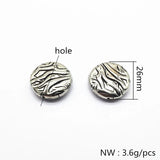 CCB Rhodium Coin Shape Beads 100pcs for Earrings Hand Jewelry Findings DIY
