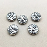 CCB Rhodium Coin Shape Beads 100pcs for Earrings Hand Jewelry Findings DIY