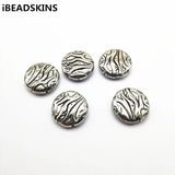 CCB Rhodium Coin Shape Beads 100pcs for Earrings Hand Jewelry Findings DIY