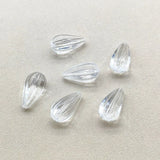 Clear Acrylic Stripe Drop Shape Beads 190pcs for Earrings Hand Jewelry