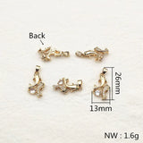 26x13mm 30pcs CZ Fish Charm for Earrings DIY, Jewelry Findings