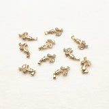 26x13mm 30pcs CZ Fish Charm for Earrings DIY, Jewelry Findings
