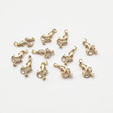 26x13mm 30pcs CZ Fish Charm for Earrings DIY, Jewelry Findings