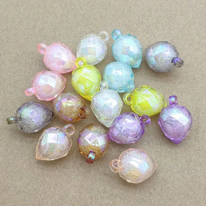 Aurora Bubbly Strawberry Charm 26x17mm 100pcs for Earring DIY