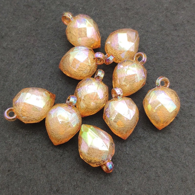 Aurora Bubbly Strawberry Charm 26x17mm 100pcs for Earring DIY
