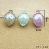 Aurora Bubbly Strawberry Charm 26x17mm 100pcs for Earring DIY