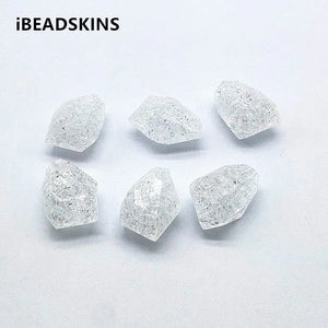 Clear Irregular Stone Beads 100pcs for Earrings DIY