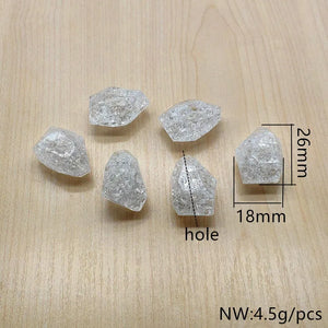 Clear Irregular Stone Beads 100pcs for Earrings DIY