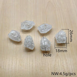 Clear Irregular Stone Beads 100pcs for Earrings DIY