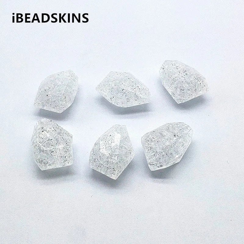 Clear Irregular Stone Beads 100pcs for Earrings DIY