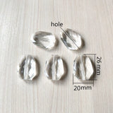 190pcs Clear Acrylic Faceted Polygon Beads Necklace Earrings Jewelry DIY