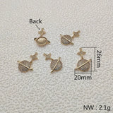 20pcs Cubic Zirconia Star/earth Charm for Earrings DIY parts