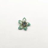30pcs Hand Weave Mini Glass Flower Charm for Earrings DIY