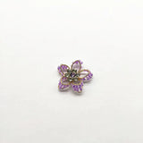 30pcs Hand Weave Mini Glass Flower Charm for Earrings DIY