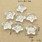 100pcs Clear/Bubbly/Crack Star Beads for DIY Jewelry Findings