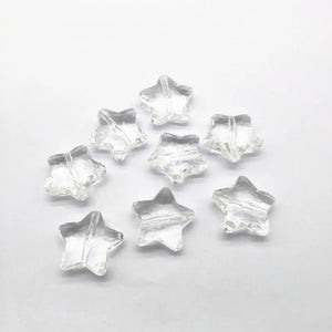 100pcs Clear/Bubbly/Crack Star Beads for DIY Jewelry Findings