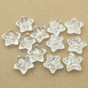100pcs Clear/Bubbly/Crack Star Beads for DIY Jewelry Findings