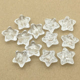 100pcs Clear/Bubbly/Crack Star Beads for DIY Jewelry Findings