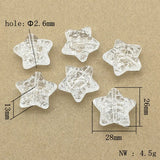 100pcs Clear/Bubbly/Crack Star Beads for DIY Jewelry Findings