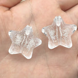 100pcs Clear/Bubbly/Crack Star Beads for DIY Jewelry Findings