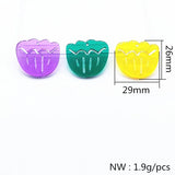 Clear Flower Shape Charm for Jewelry Findings/Earrings DIY 100pcs