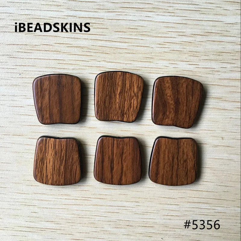 27mm Wood Grain Acrylic Square Beads for Jewelry DIY