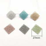 27mm 100pcs Rhombus Charm Earring Accessories Jewelry Findings