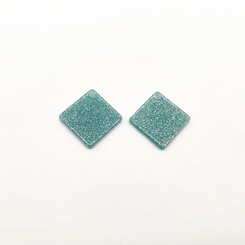 27mm 100pcs Rhombus Charm Earring Accessories Jewelry Findings