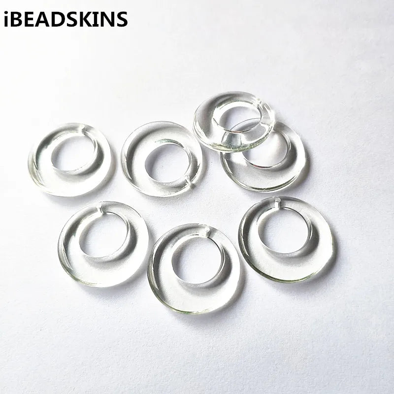 Clear Acrylic Round Beads for Jewelry Making - 300pcs