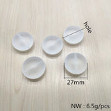 27mm 75pcs Clear Frosted Round Shape Beads for DIY Jewelry