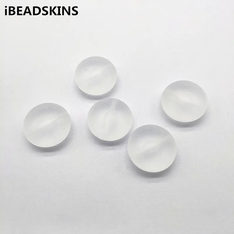 27mm 75pcs Clear Frosted Round Shape Beads for DIY Jewelry