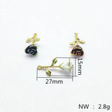 50pcs Rose Shape Charm for Hand Earrings DIY
