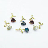 50pcs Rose Shape Charm for Hand Earrings DIY