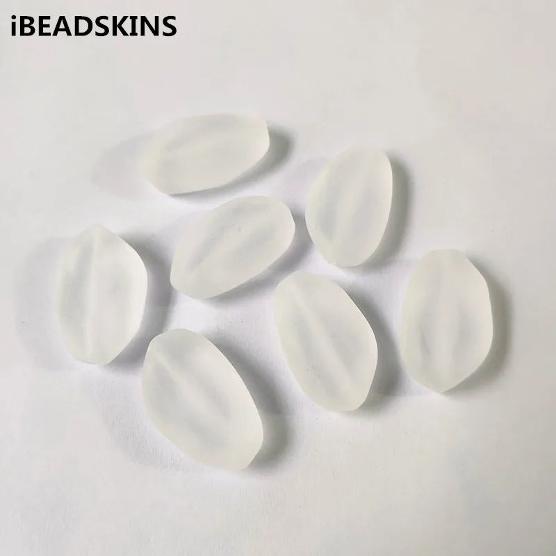 200pcs Frosted Oval Shape Beads for Jewelry Making