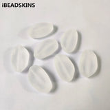 200pcs Frosted Oval Shape Beads for Jewelry Making