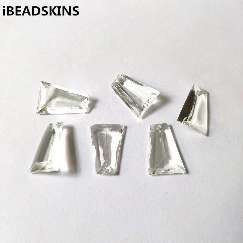 330pcs Clear Acrylic Trapezoid Beads for Jewelry Making