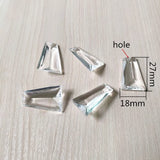 330pcs Clear Acrylic Trapezoid Beads for Jewelry Making